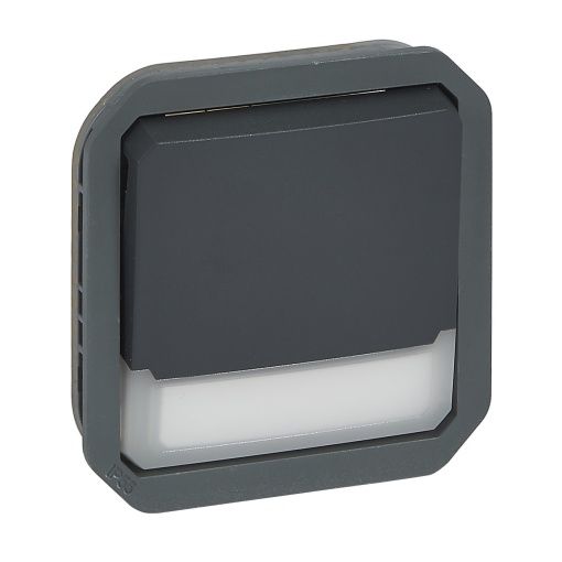 Plexo IP 55 componível - Botão simples NA  NF luminoso porta-etiqueta, Antra