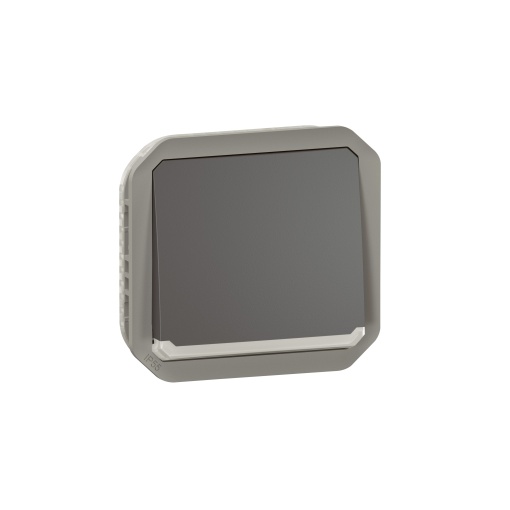 Plexo IP 55 componível - Botão simples NA  NF luminoso, Antracite