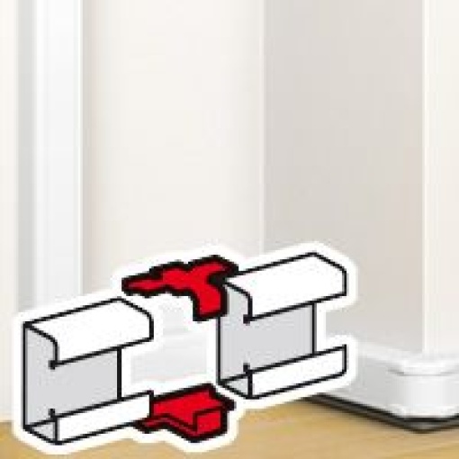 União - canal DLP de encaixe direto 50x80130 - Branco antibacteriano