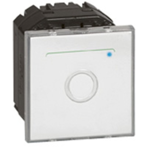 Mosaic - Interruptor com neutro 3 condutores - 2 mód. - branco antimicrobial
