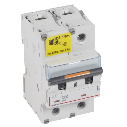 Disjuntores DX3 - 25kA - 2P - 230400 V - 80 A - curva C - 2 módulos