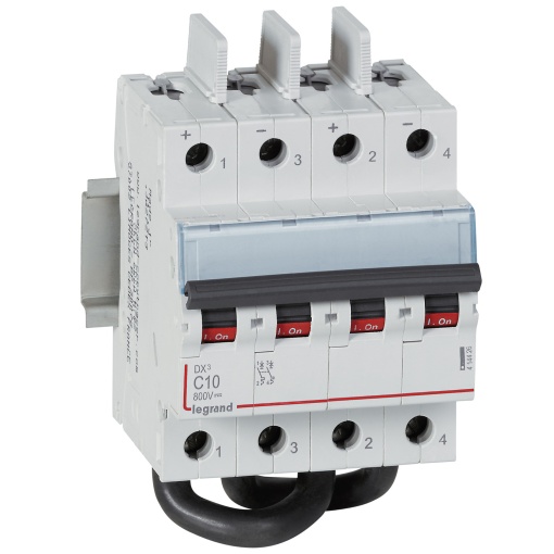 Disjuntor corrente contínua DX3 2P C10 800 V