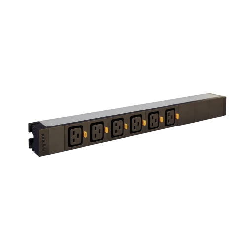 LCS³ Bloco PDU 19" - 1 U - 6 tomadas x C19 Std IEC 60320