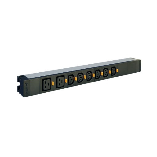LCS³ Bloco PDU 19" - 1 U - 6 tomadas x C13  2 tomadas x C19 Std IEC 60320