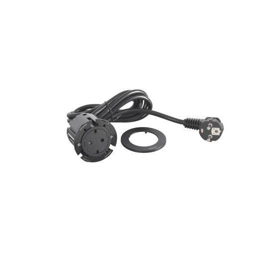 Incara Disq 60 - 2PT Schuko, Preto - com cabo 2m e ficha 2PT