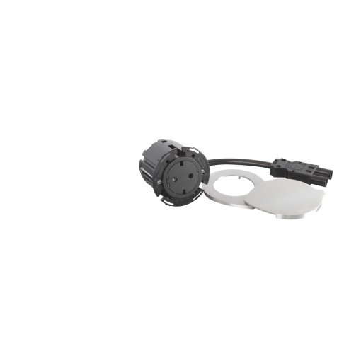 Incara Disq 60 - 2PT Schuko, Metal com tampa - com cabo 0,5m e conector Wieland