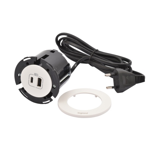 Incara Disq 60 - USB AC, Branco - com cabo 2m e ficha 2PT