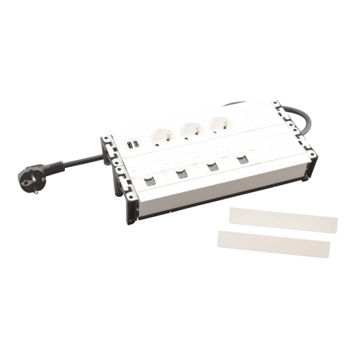 Incara Multilink - 3x2PT Schuko1xUSB AC4xRJ45 C.6 UTP - 2x8 módulos - Branco
