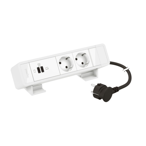 Incara On Desk - 2x2PT  1 USB Tipo-C  1 Tipo-C Power Delivery 63W - Branco