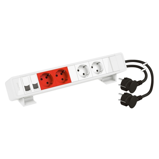 Incara On Desk - 2x2PT  2x2PT c encrav.  2 RJ45 Cat.6 FTP - Branco