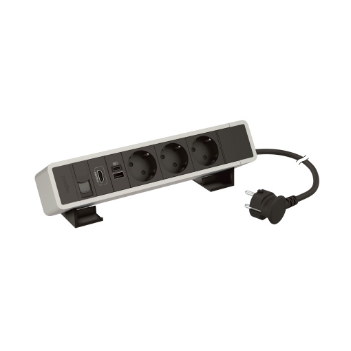 Incara On Desk - 3x2PT  1 USB A  1 USB C  1 RJ45 Cat.6 FTP  1 HDMI - Alum