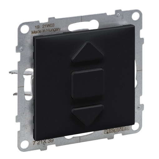 Suno - Interruptor de estores, 6 AX - 250 V, ligad. automáticos, Preto mate