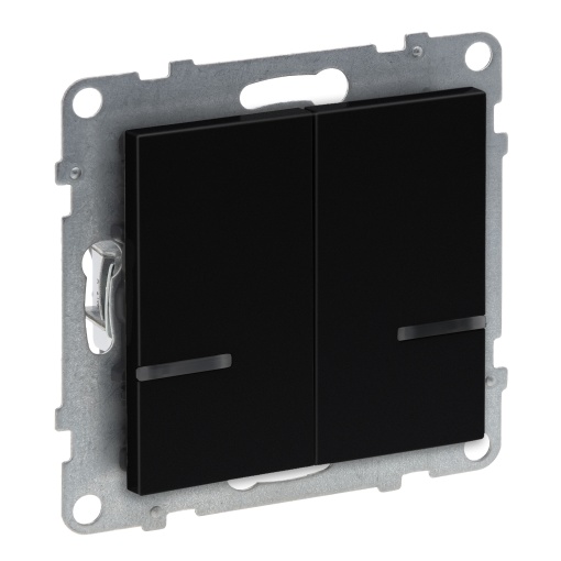 Interruptor duplo de iluminação conectado c neutro -New Suno with Netatmo-Preto