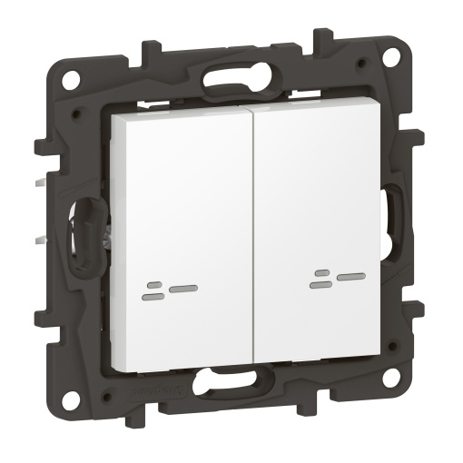 Niloé Step with Netatmo - Interruptor duplo conectado com neutro - Branco