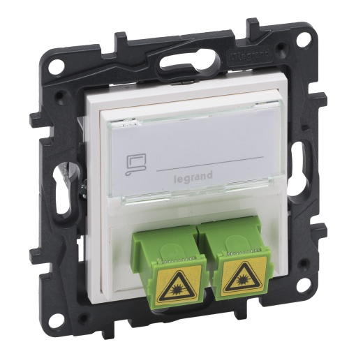 Niloé Step - Tomada de Fibra ótica - SCAPC - Simplex - Branco mate