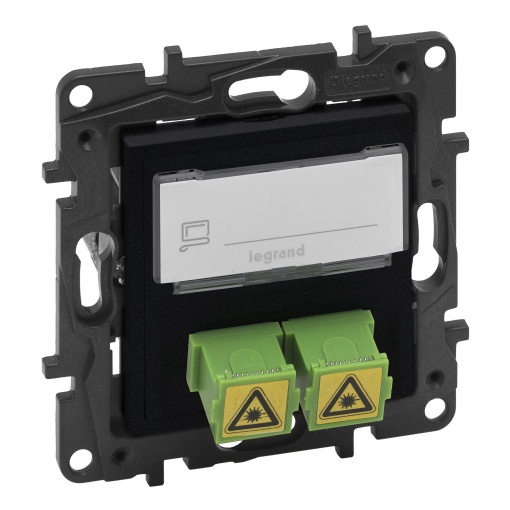 Niloé Step - Tomada de Fibra ótica - SCAPC - Simplex - Preto mate