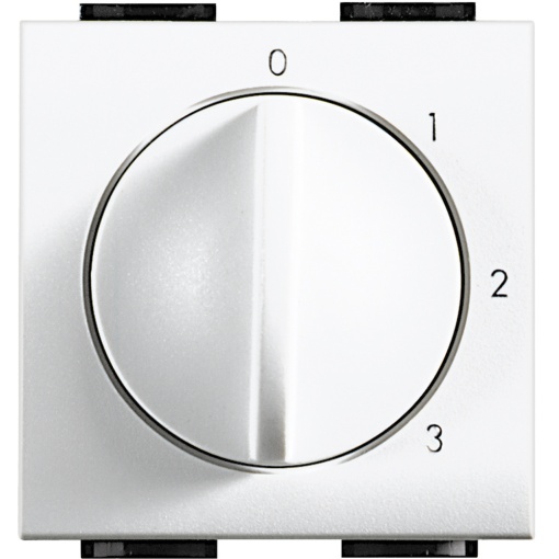 Livinglight - Comutadorseletor rotativo, 1 via - Branco, 2 módulos