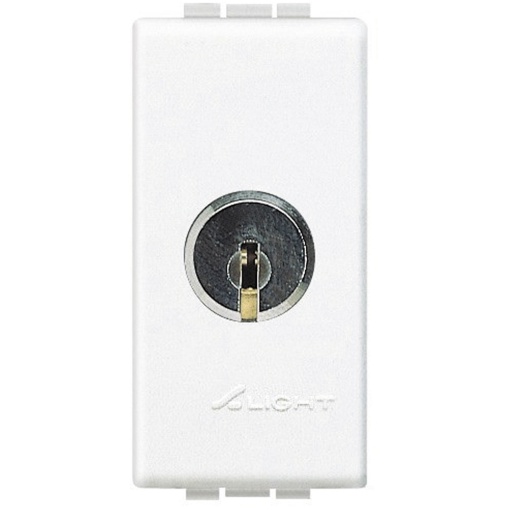 Livinglight - Comutador 16 AX com chave - Branco, 1 módulo