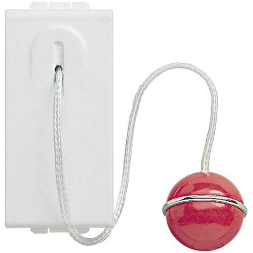 Livinglight - Botão de comando por cordão, 10 A NA - Branco, 1 módulo