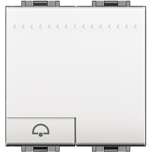 Livinglight - Botão 10 A iluminável NA - Campainha- Branco, 2 módulos