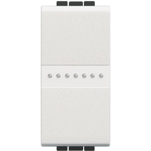 Livinglight - Inversor de grupo iluminável - Comando axial - Branco, 1 módulo