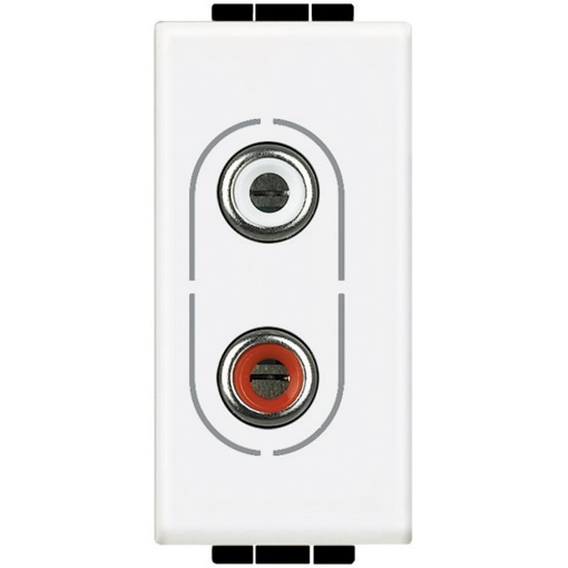 Livinglight - Tomada áudiovídeo - RCA x 2 - Branco - 1 módulo