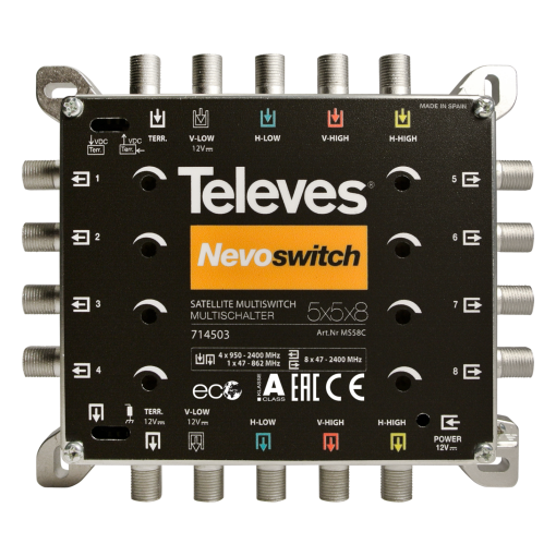 NevoSwitch 5 inputs - 8 outputs 