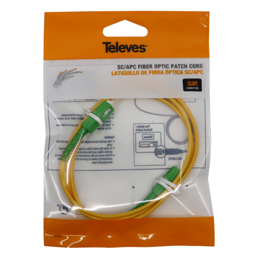 Chicote de fibra óptica SCAPC, monomodo SM, LSFH de interior