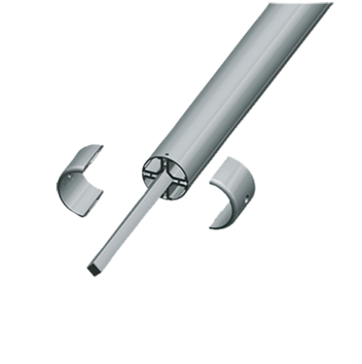 Extensão coluna Unex 1m Ø50, em alumínio