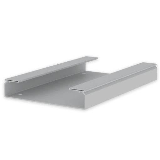 Caminho de cabos liso Unex 60x300, em U48X cor cinzento