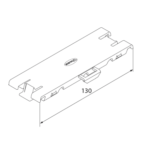 Ponte Unex 130, em U24X para calhas 60x130, em U23X