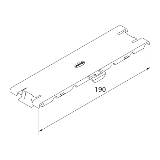 Ponte Unex 190, em U24X para calhas 60x190, em U23X