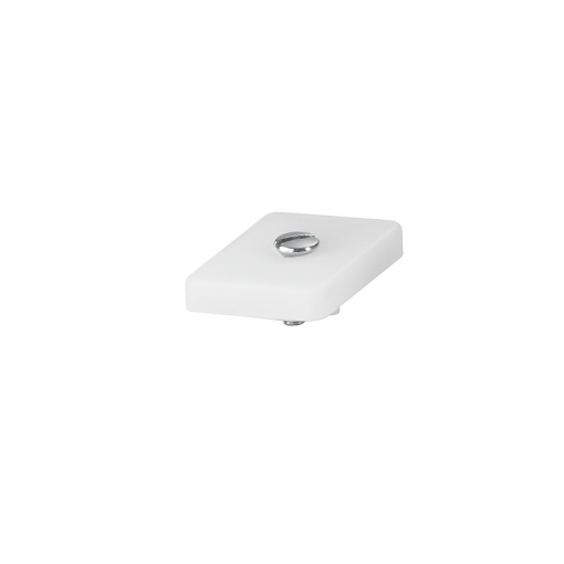 Terminal cover, white, PA 66, Height 4000 mm, Width 18 mm, Depth 7.7 mm, V-2