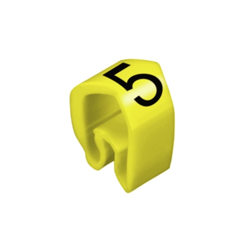 Cable coding system, yellow, Conductor O.D.4 - 10 mm, Numbers, PVC, soft, without Cadmium, -30...80 C