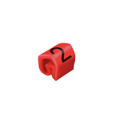Cable coding system, red, Conductor O.D.1.3 - 3 mm, Numbers, PVC, soft, without Cadmium, -30...80 C
