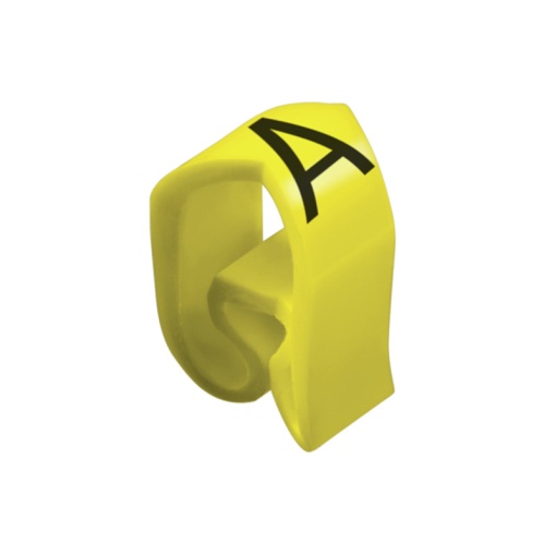 Cable coding system, yellow, Conductor O.D.8 - 16 mm, Upper-case letters, PVC, soft, without Cadmium, -30...80 C