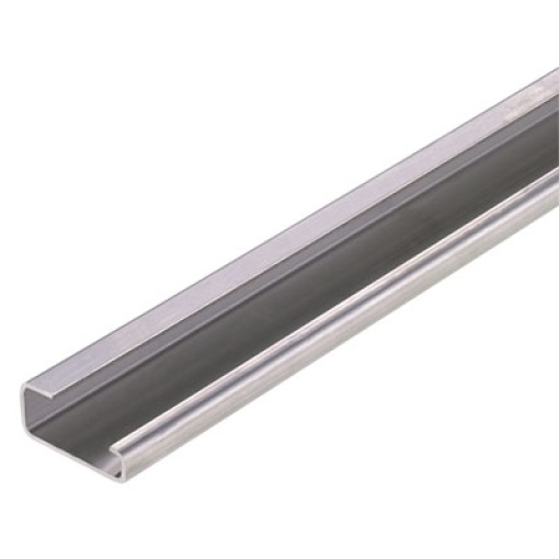 Terminal rail, Accessories, Stainless steel, rust-proof, untreated, Width 2000 mm, Height 33 mm, Depth 15 mm