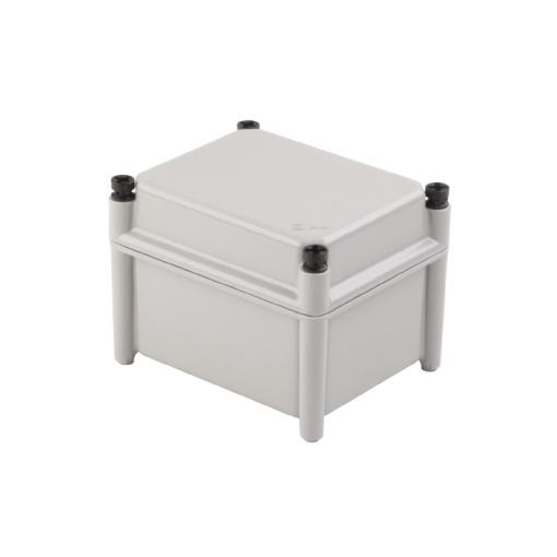 Plastic housing, TBF polyester empty enclosure, 151 x 186 x 140 mm, Glass fibre-reinforced polyester, untreated, Light Grey