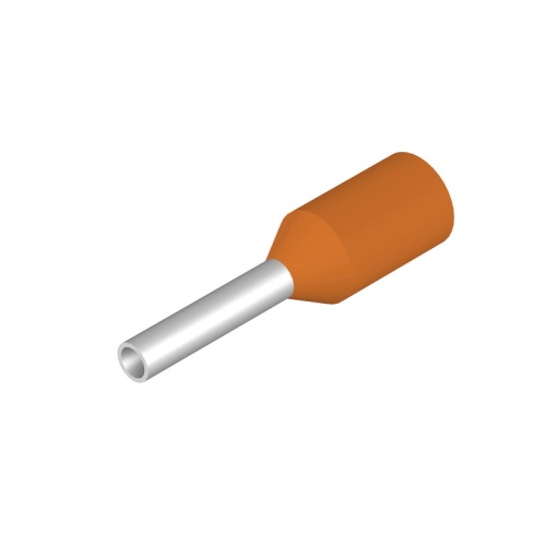 Wire end ferrule, 0.5 mm², Stripping length 8 mm, Colour orange, Insulation Available