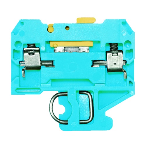 Test-disconnect terminal, Screw connection, blue, 4 mm², 10 A, 400 V, Number of connections 2, Number of levels 1