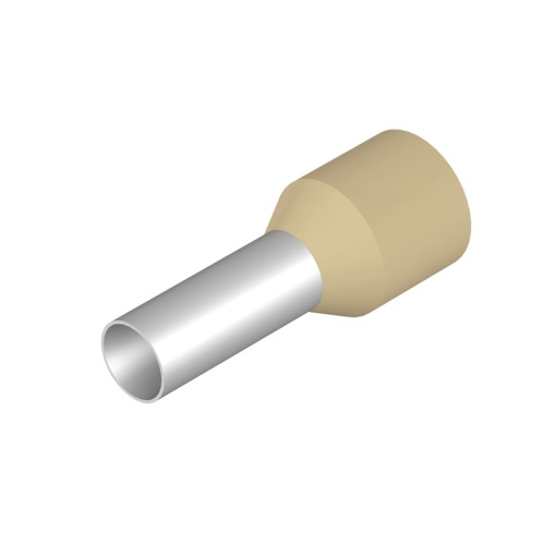 Wire end ferrule, 10 mm², Stripping length 15 mm, Colour Ivory, Insulation Available