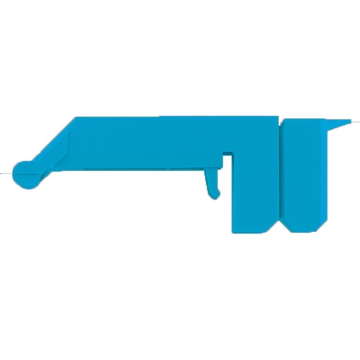 Terminal cover, blue, Polyamide 66, Height 110.25 mm, Width 41 mm, Depth 34.5 mm, V-2