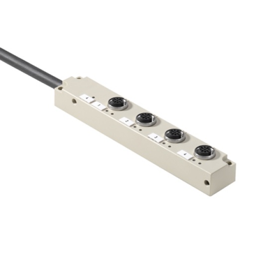 Sensor-actuator passive distributor with cable, Fixed cable version, M12, 30 V, A-coded, LED Yes, LED initiator Yes, Wiring type PNP