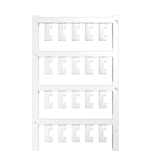 Device marking, Width 15 mm, Printed characters without, PA 66, white, -40...100 C