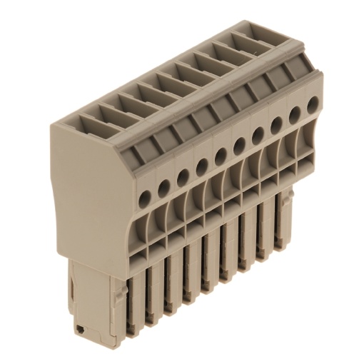 Plug terminal, Screw connection, 4 mm², 32 A, 800 V, Number of connections 10, Number of poles 10, Width 62 mm