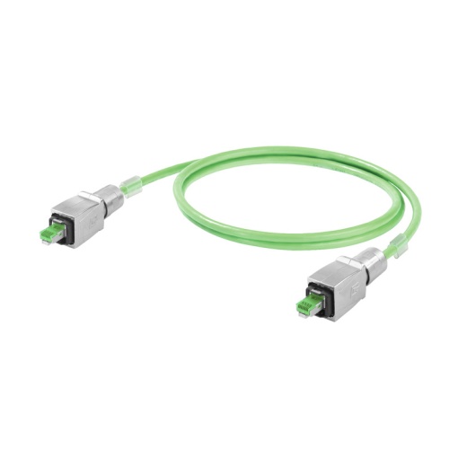 PROFINET Cable assembled, RJ45 IP 67 PushPull V14 metal, RJ45 IP 67 PushPull V14 metal, Number of poles 4, Length 1 m