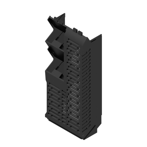 Side element Modular housing, Width 45 , IP20 in installed state, Plastic, black