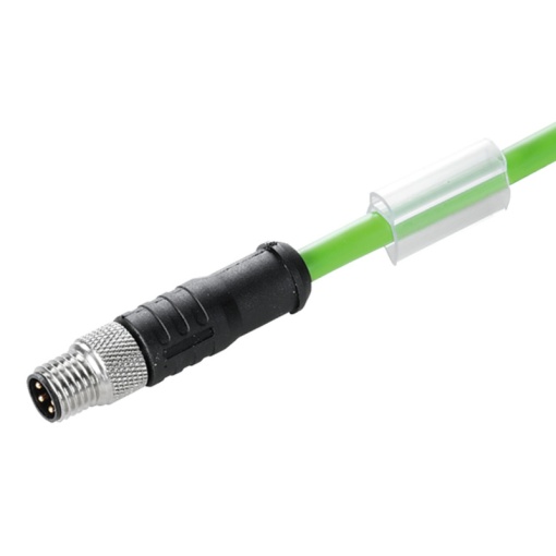 EtherCat Cable assembled, One end without connector, Number of poles 4, 0.3 m