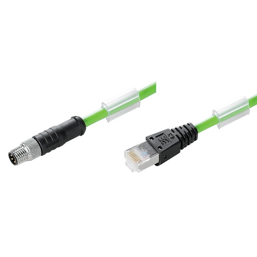 EtherCat Cable assembled, Connecting line, Number of poles 4, 0.25 m