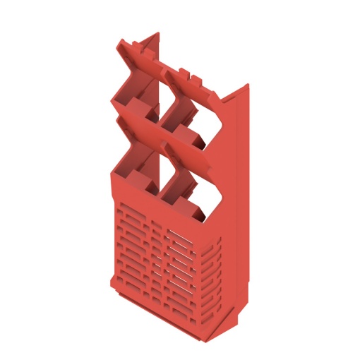 Side element Modular housing, Width 45 , IP20 in installed state, Plastic, red